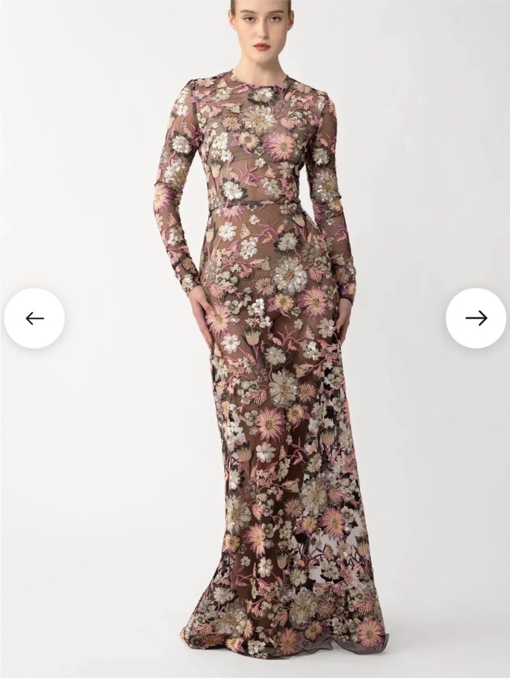 ✨NEW✨SAU LEE Goldie Dress Maxi Gown
Long Sleeve Beaded Floral - Picture 4 of 15